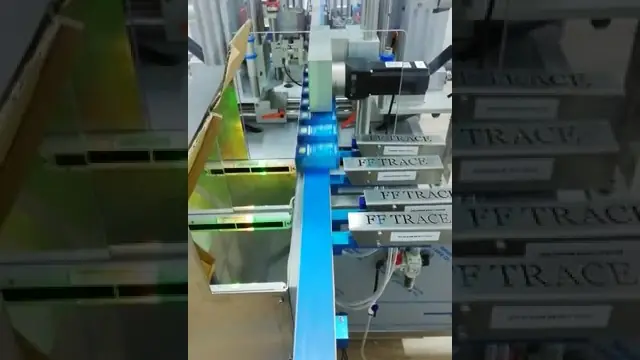 2D kod ve tamper evident otomasyonu videosundan kare